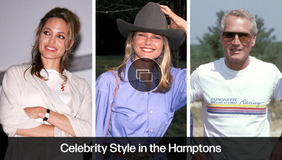 Hamptons, celebrity style, Christie Brinkley, Paul Newman, Angelina Jolie