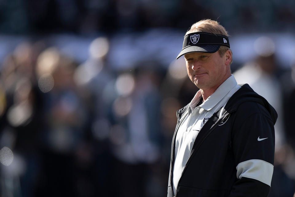 The NFL denies it leaked Jon Gruden's emails, but Deflategate doesn't exactly set a good precedent for the league's trustworthiness. (Photo by Jason O. Watson/Getty Images)