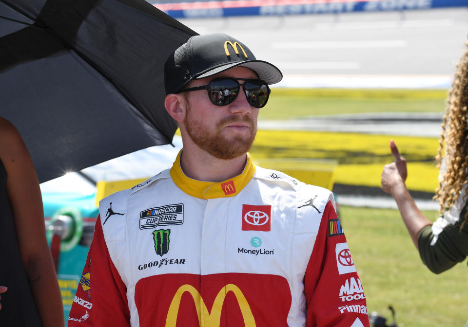 TALLADEGA, AL - OCTOBER 01: Tyler Reddick (#45 23XI Racing McDonald's Toyota) looks on prior to the running of the NASCAR Cup Series Playoff YellaWood 500 on October 01, 2023, at Talladega Superspeedway in Talladega, AL. (Photo by Jeffrey Vest/Icon Sportswire via Getty Images)