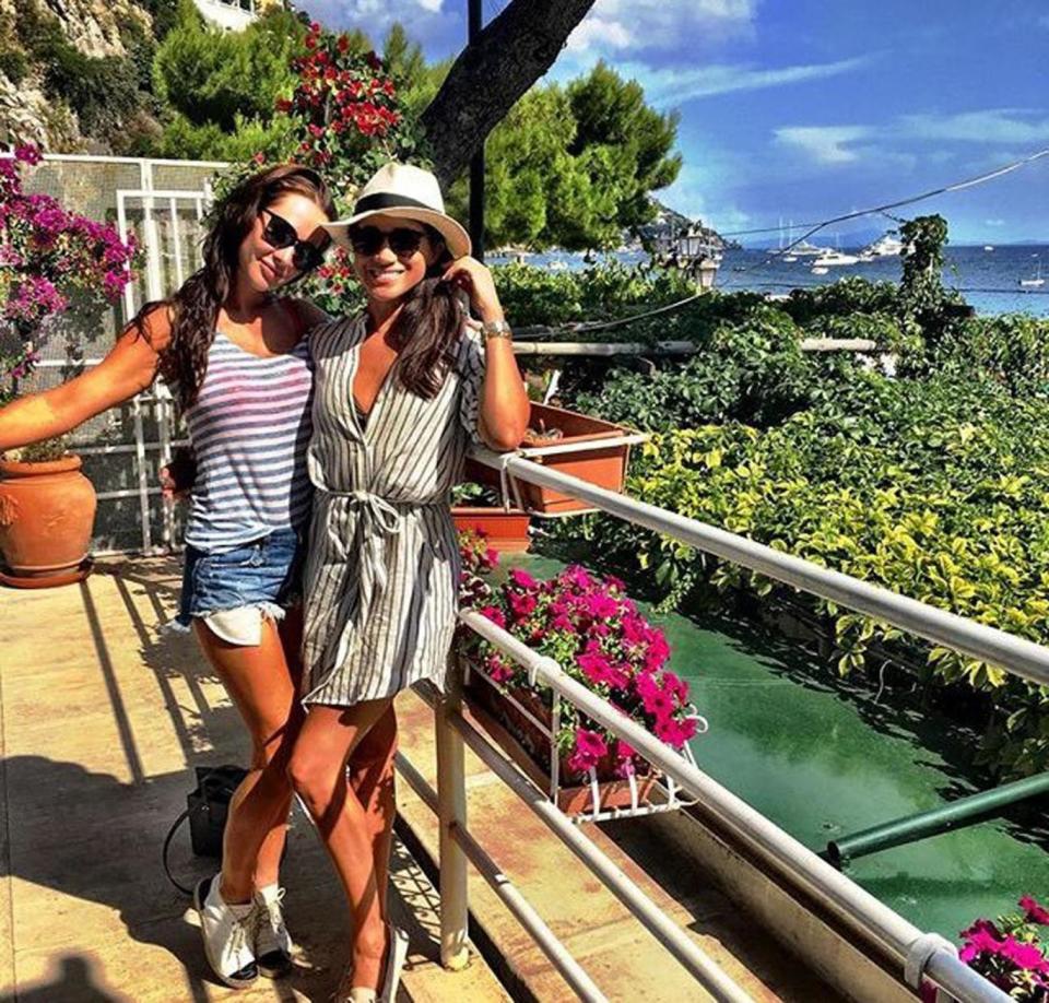 Meghan with one of her best friends, Jessica Mulroney in Italy (Instagram/Meghan Markle)