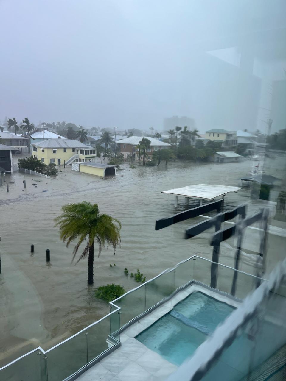 Flooding on Fort Myers Beach from Hurricane Ian on Sept. 28, 2022.