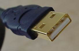 <b>A typical USB connector, called an "A" connection</b>