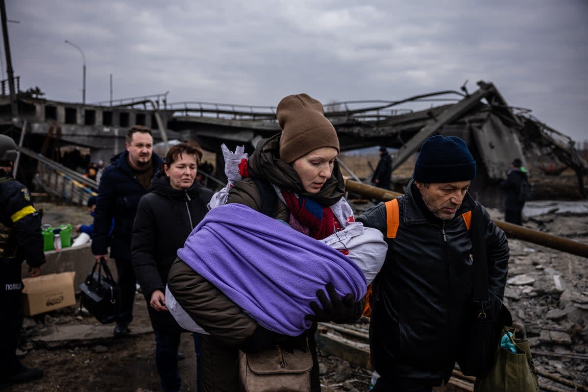 Russia’s war on Ukraine created a wave of refugees fleeing the country (AFP/Getty)