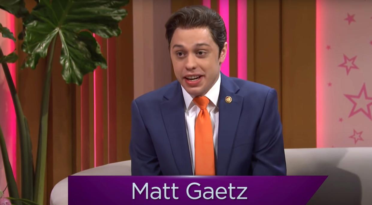 The fake Gaetz, played by Pete Davidson, insisted his faults are merely "horrifying," not criminal.