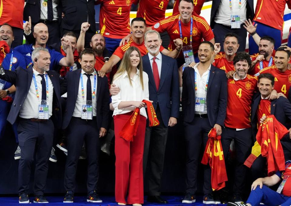 El rey Felipe y la infanta Sofía en la final de la Eurocopa en Berlín el 14 de julio de 2024