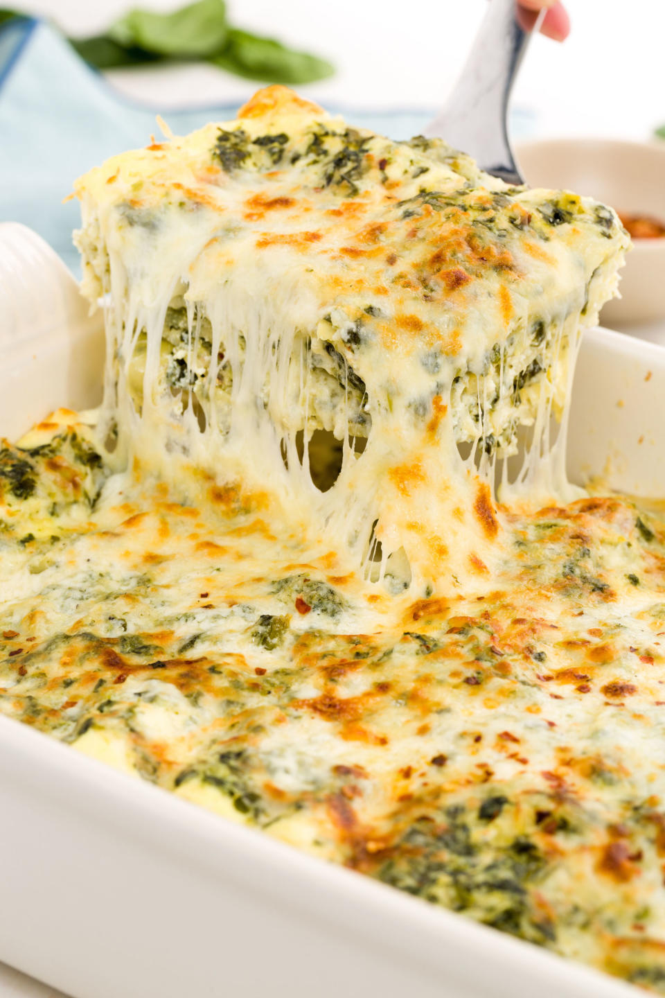 Cheesy Spinach and Artichoke Lasagna