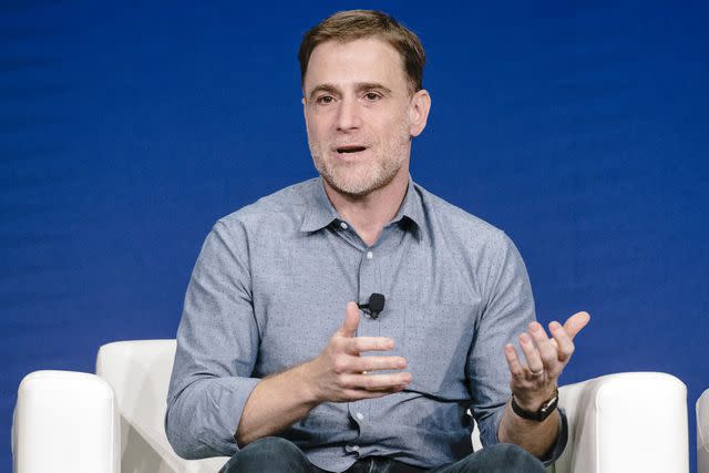 <p>Michael Short/Bloomberg via Getty </p> Stewart Butterfield, chief executive officer of Slack Technologies Inc., speaks during the BoxWorks 2019 Conference.