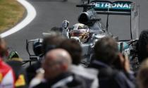 Formula One - F1 - British Grand Prix 2015 - Silverstone, England - 5/7/15 Mercedes' Lewis Hamilton celebrates his win Reuters / Phil Noble