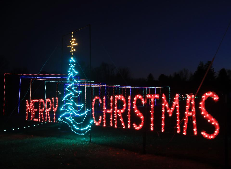 Inside the Wonderland of Lights holiday light display at the Dutchess County Fairgrounds in Rhinebeck on November 23, 2021.