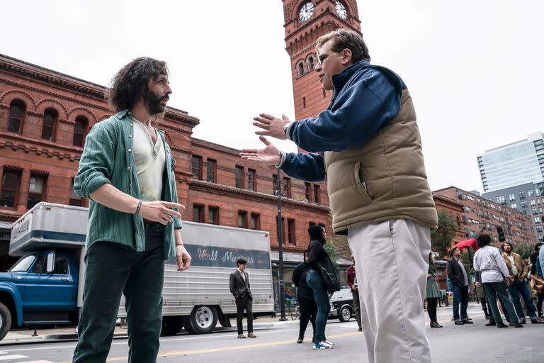 Aaron Sorkin en el rodaje de "El juicio de los 7 de Chicago"