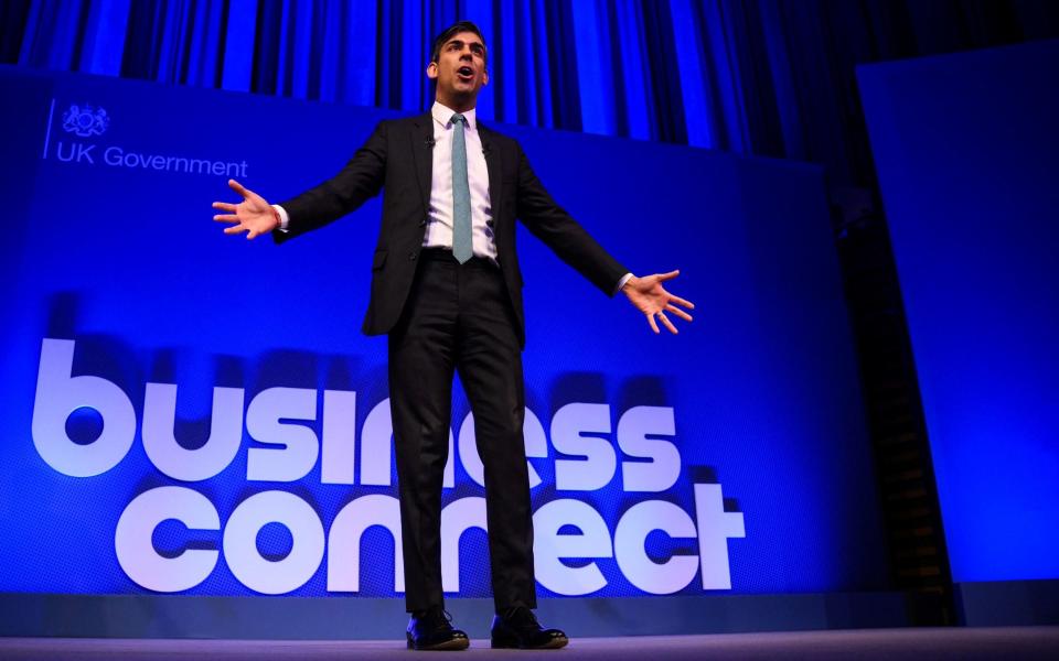 Rishi Sunak addresses the Business Connect event in London - Daniel Leal - WPA Pool/Getty Images