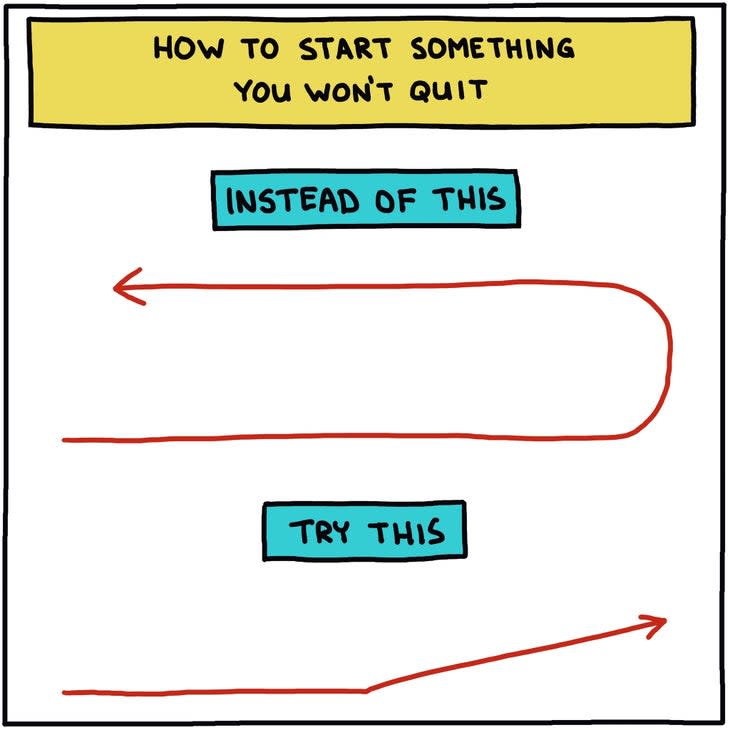 how to start something you won't quit illustration