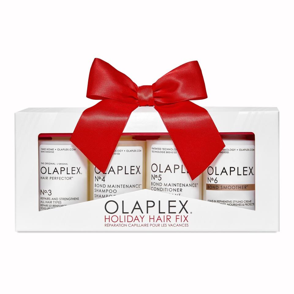 This <a href="https://fave.co/2HCbfhv" target="_blank" rel="noopener noreferrer">limited-edition Olaplex beauty kit</a> consists of Olaplex No. 3 (a hair perfector), No. 4 (a shampoo), No. 5 (a conditioner) and No. 6. (a hair smoother) for your strongest, healthiest and best hair days. Your bottle blonde friends will thank you. Find it for $60 at <a href="https://fave.co/2HCbfhv" target="_blank" rel="noopener noreferrer">Sephora</a>.