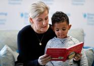 <p>Sophie, Countess of Wessex, reads the children's book <em>That's Not My Princess... </em>to children during a visit to Shooting Star Children's Hospices in Hampton, England. </p>