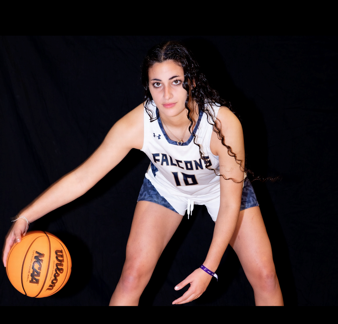 Emily Montes of the Palmer Trinity girls’ basketball team.