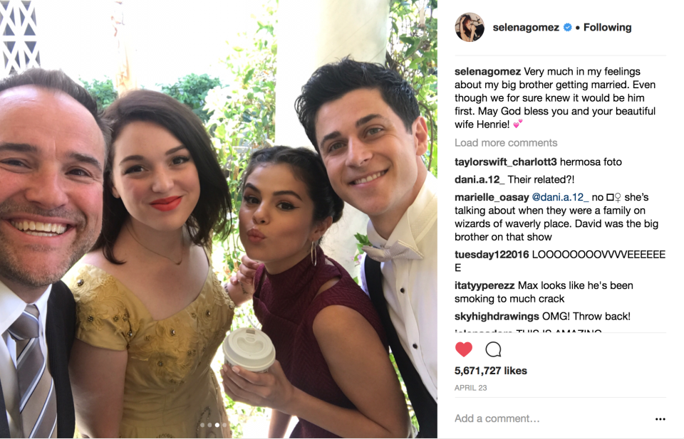 April: Selena Goes to Her 'Wizards of Waverly Place' TV Brother's Wedding