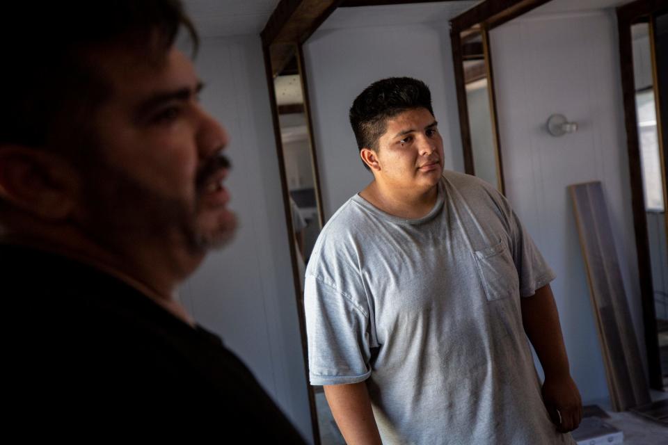 “I basically feel like the black sheep,” says Carlos Medina, who works construction with his father, Darío Medina. “ ... It’s frustrating that I don’t have the same opportunities that kids who are born here have.”