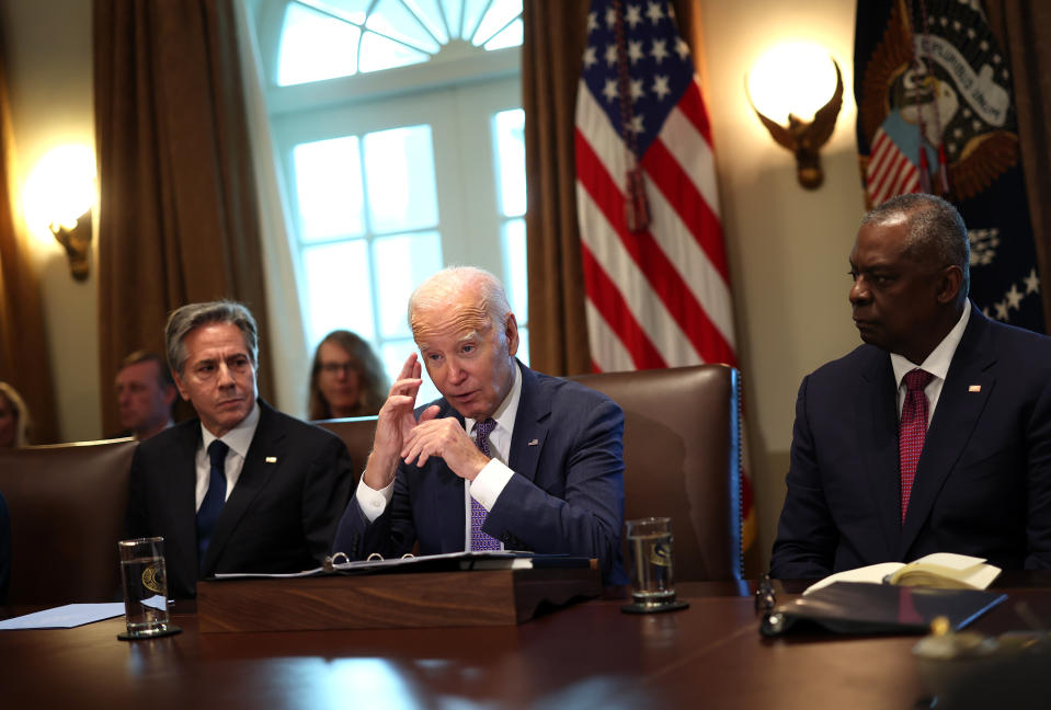 President Biden holds a Cabinet meeting at the White House.