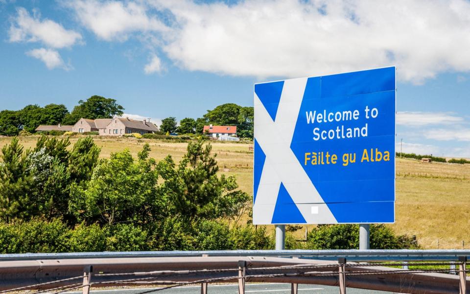 The border between Scotland and England is near Berwick-upon-Tweed