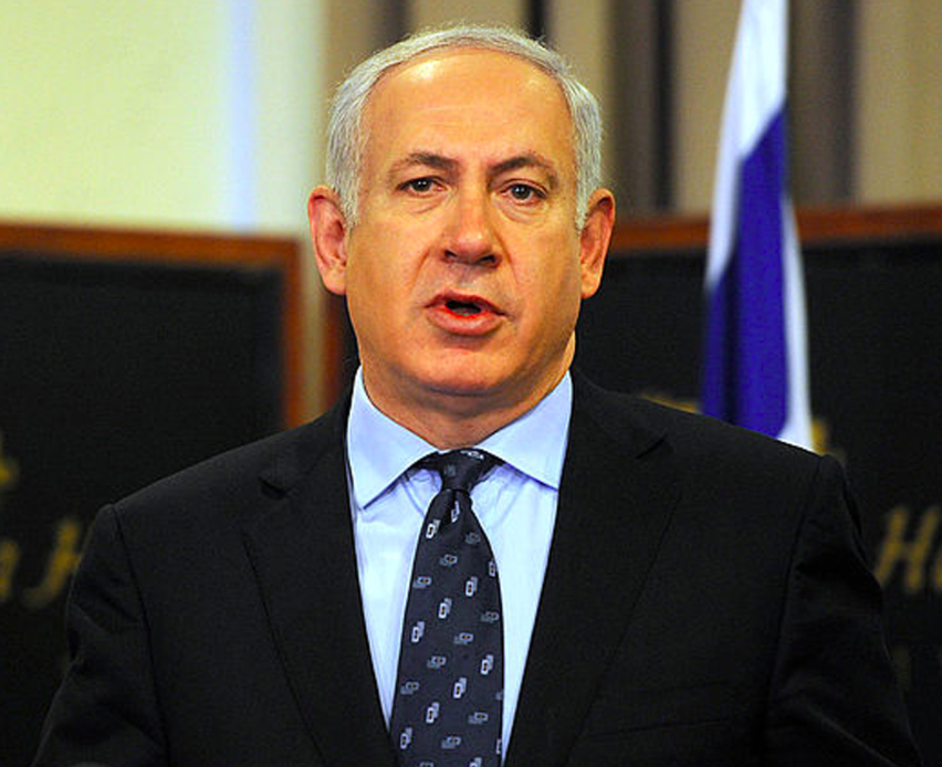 <em>Israeli prime minister Benjamin Netanyahu announced that talks are to take place between Israel and Poland to deal with the uproar (Wikipedia)</em>