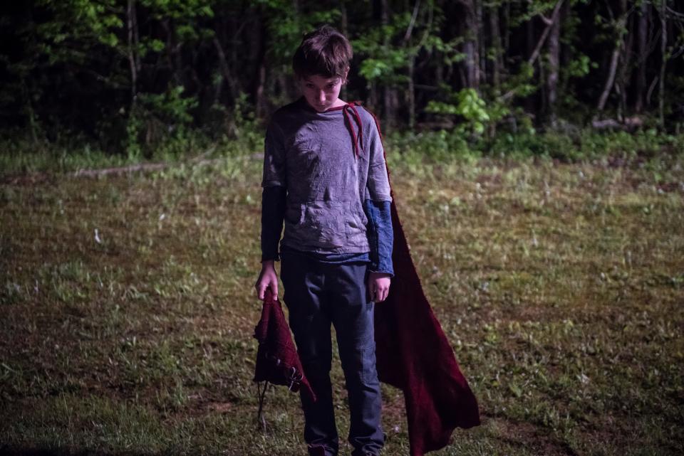 The Superman legend gets a sinister twist with superpowered alien boy Brandon Breyer (Jackson A. Dunn) in "Brightburn."