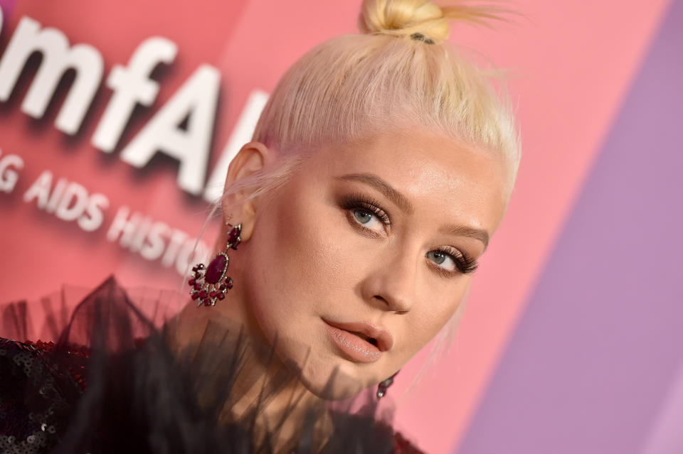 LOS ANGELES, CALIFORNIA - OCTOBER 10: Christina Aguilera attends the 2019 amfAR Gala Los Angeles at Milk Studios on October 10, 2019 in Los Angeles, California. (Photo by Axelle/Bauer-Griffin/FilmMagic)