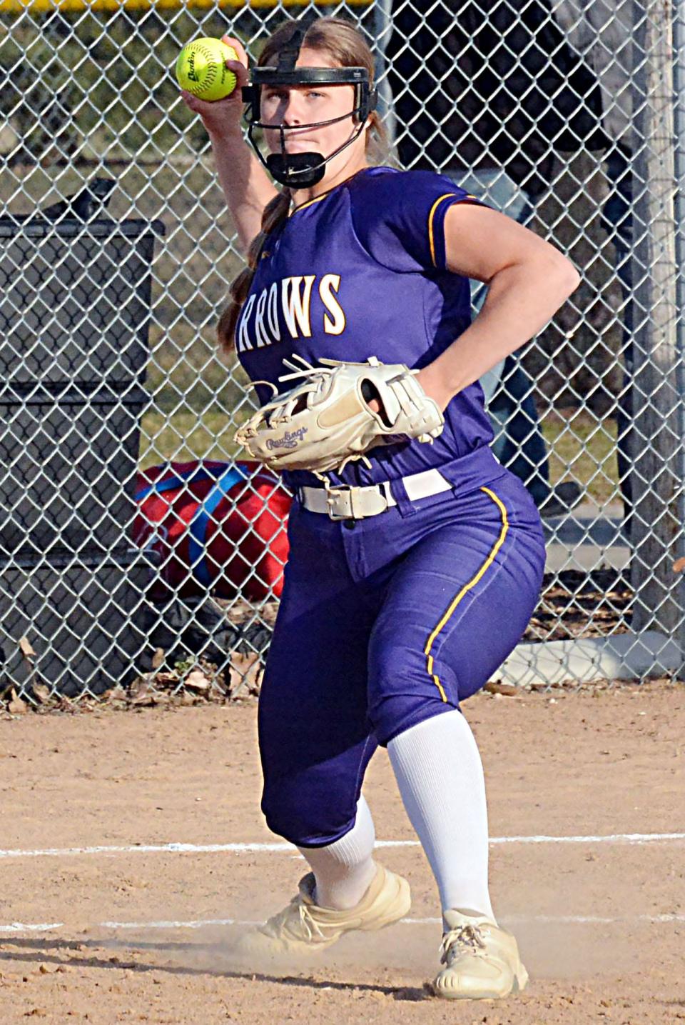 Watertown third baseman Jade Lund gets ready to fire to first base after fielding a grounder during a high school softball game against Sioux Falls Jefferson on Monday, April 24, 2023 at Koch Complex in Watertown.