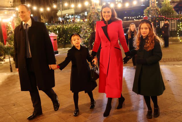 <p>Chris Jackson/Getty</p> Lord Frederick Windsor, Sophie Winkleman and children at Princess Kate's Christmas concert on Dec. 8, 2023