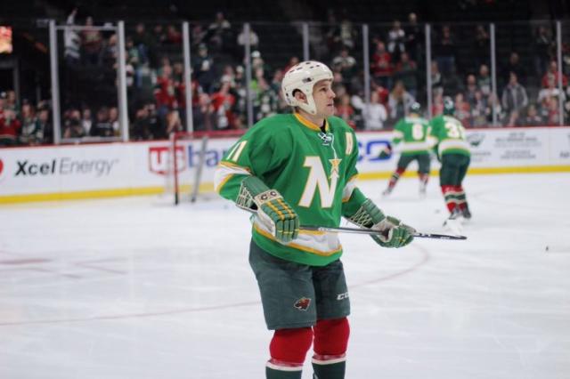 Wild go old school with North Star jerseys. Well, for warm-ups.