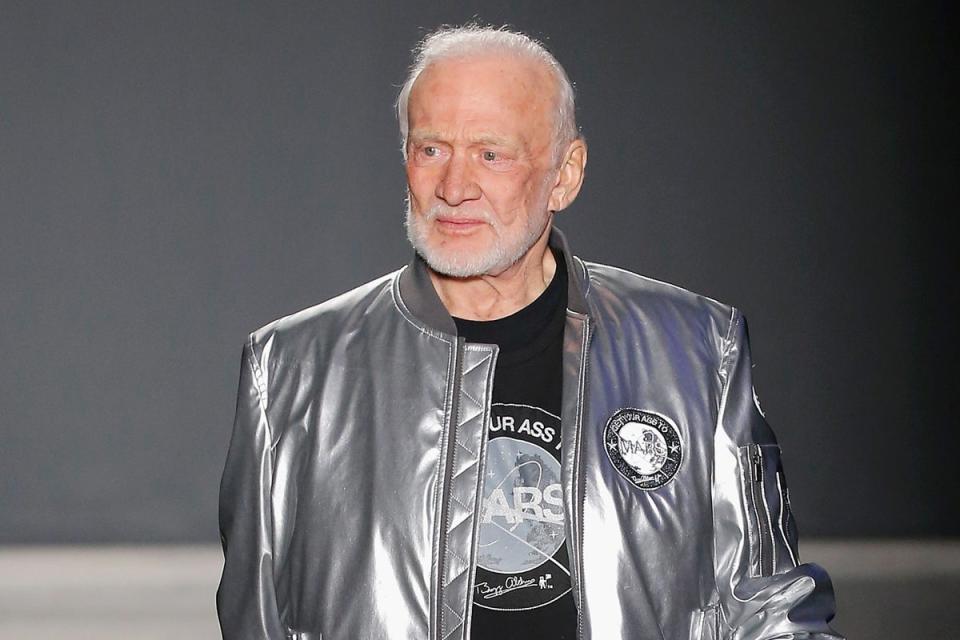 Buzz Aldrin walks the runway at the Nick Graham NYFW Men's F/W '17 show on January 31, 2017 in New York City (Getty Images)