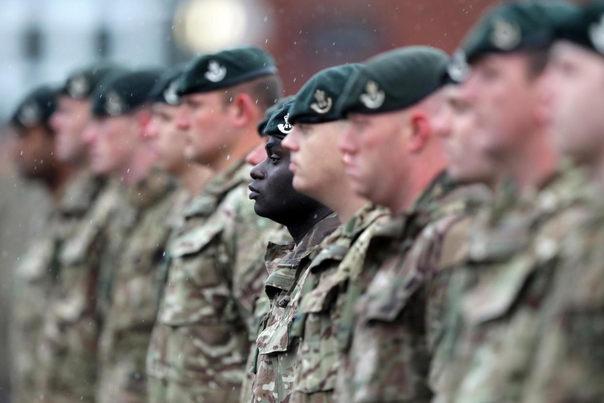 A file photo of the members of 4th Battalion at Normandy Barracks, Aldershot: PA