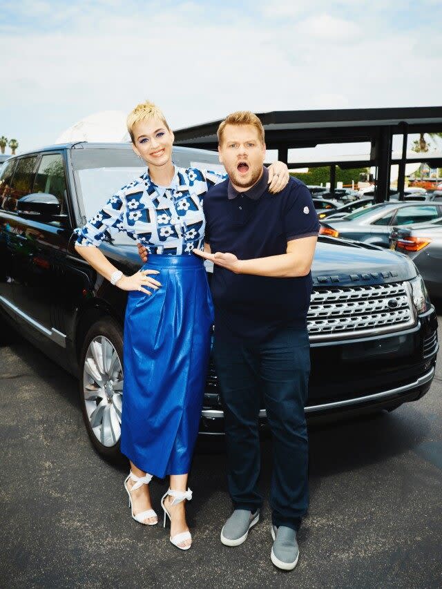 Katy Perry performs a Carpool Karaoke during