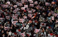 Anti-government New Year's Day demonstration in Hong Kong