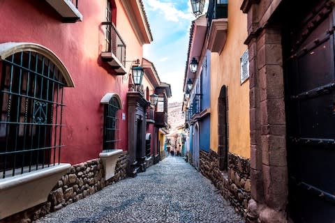 Walking the streets of La Paz can prove tiring - Credit: GETTY