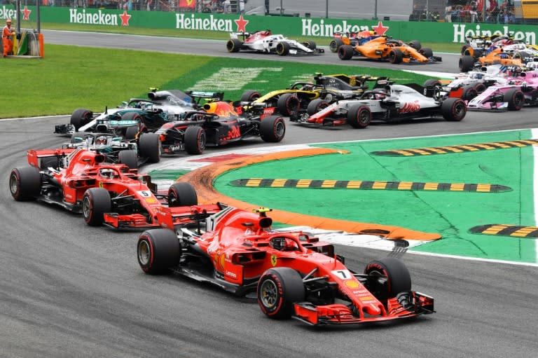 Sebastian Vettel and Lewis Hamilton clashed on the opening lap at Monza