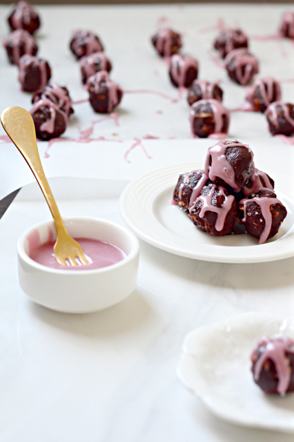 Matzoh Truffles with Manischewitz Glaze