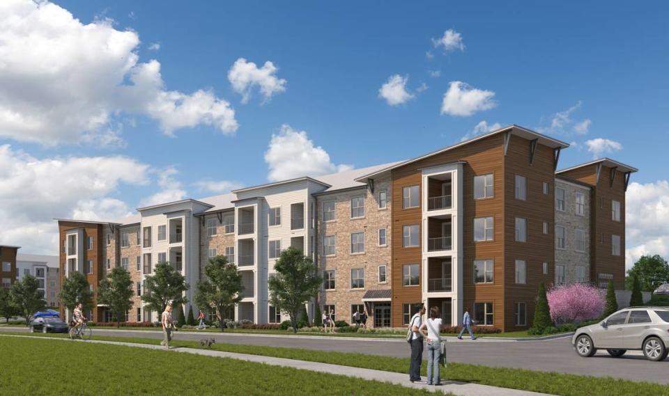 A rendering of an apartment complex in Charlotte’s University City. Consumer advocates say those shopping for apartments need to be cautious about how much credence they give to online apartment reviews.