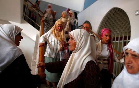 Women arrive to a collective Sharia wedding ceremony for sixty couples in Sarajevo, Bosnia and Herzegovina July 19, 2018. REUTERS/Dado Ruvic