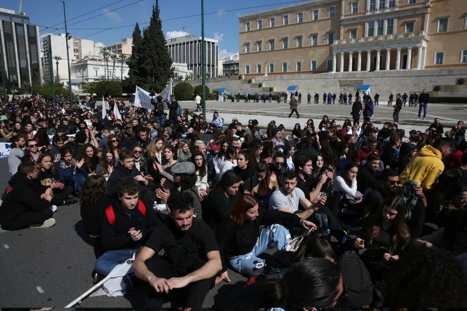 Thousands of youths protest across Greece over train crash with 57 deaths