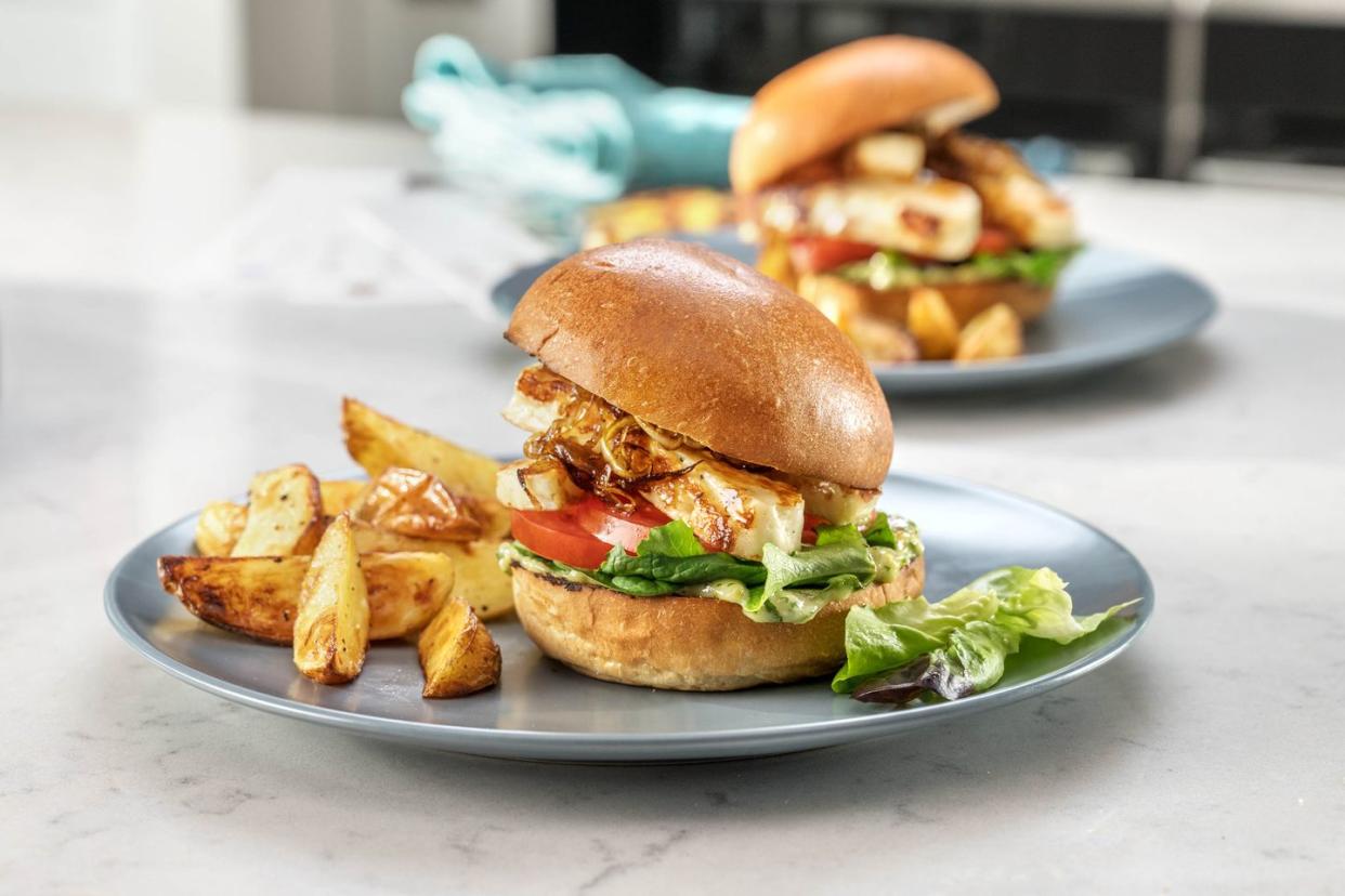 hello fresh halloumi burger