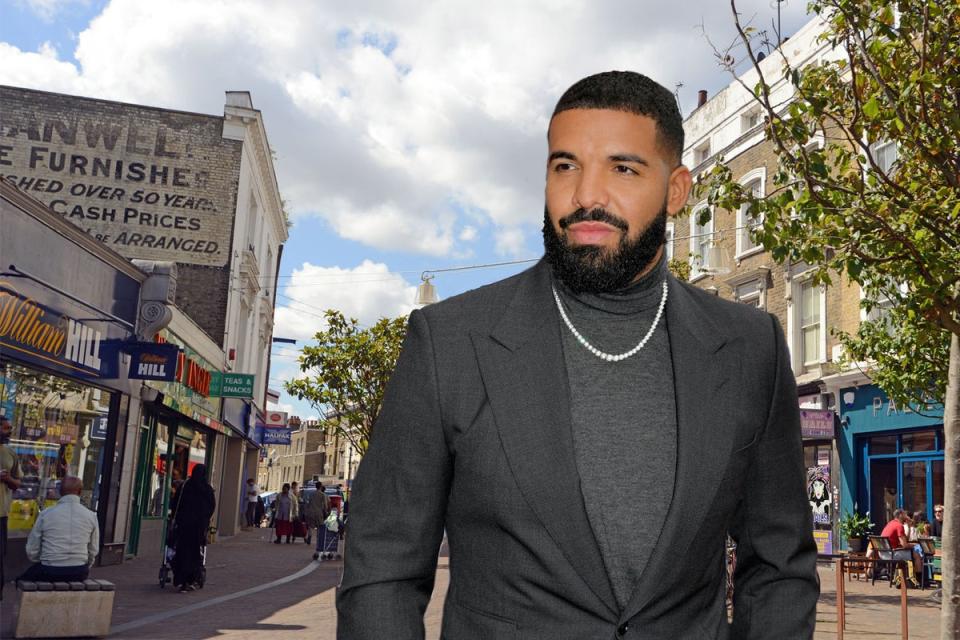 Rapper Drake is rumoured to be Hackney’s latest trophy home buyer (ES Composite)