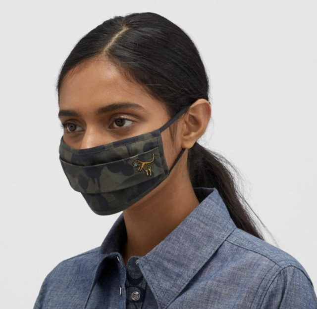 Coach face masks are on sale and are arrive by Christmas