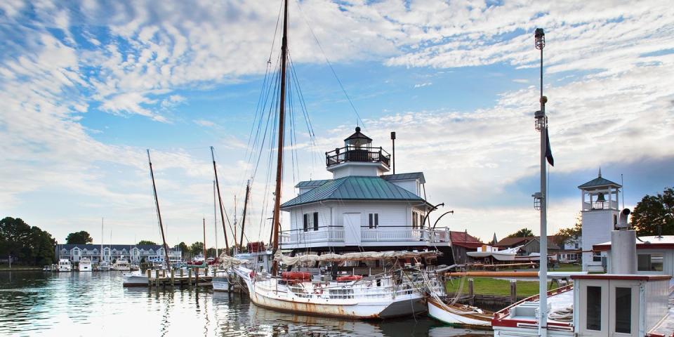 <p><strong>Best for Nautical Charm</strong></p><p>This upscale coastal town on Maryland's eastern shore (2 hours from <a href="https://www.bestproducts.com/fun-things-to-do/news/g2698/best-things-to-do-in-washington-dc/" rel="nofollow noopener" target="_blank" data-ylk="slk:D.C.;elm:context_link;itc:0;sec:content-canvas" class="link ">D.C.</a>) is all about seaside pleasures. Take a sunset sail along the Miles River on an antique sailboat, dine on Maryland blue crabs at a waterfront restaurant, and snap a photo beside the Hooper Straight Lighthouse at the 18-acre <a href="https://go.redirectingat.com?id=74968X1596630&url=https%3A%2F%2Fwww.tripadvisor.com%2FAttraction_Review-g41364-d103770-Reviews-Chesapeake_Bay_Maritime_Museum-St_Michaels_Talbot_County_Maryland.html&sref=https%3A%2F%2Fwww.countryliving.com%2Flife%2Fg37186621%2Fbest-places-to-experience-and-visit-in-the-usa%2F" rel="nofollow noopener" target="_blank" data-ylk="slk:Chesapeake Bay Maritime Museum;elm:context_link;itc:0;sec:content-canvas" class="link ">Chesapeake Bay Maritime Museum</a>. </p><p><strong><em>Where to Stay:</em></strong> <a href="https://go.redirectingat.com?id=74968X1596630&url=https%3A%2F%2Fwww.tripadvisor.com%2FHotel_Review-g41364-d89534-Reviews-Inn_at_Perry_Cabin-St_Michaels_Talbot_County_Maryland.html&sref=https%3A%2F%2Fwww.countryliving.com%2Flife%2Fg37186621%2Fbest-places-to-experience-and-visit-in-the-usa%2F" rel="nofollow noopener" target="_blank" data-ylk="slk:Inn at Perry Cabin by Belmond;elm:context_link;itc:0;sec:content-canvas" class="link ">Inn at Perry Cabin by Belmond</a></p>