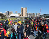 Fans honour Phil Walsh at Adelaide Oval