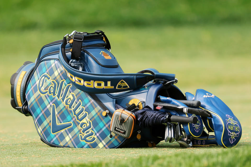 A close up of a Callaway golf bag at the PGA Championship