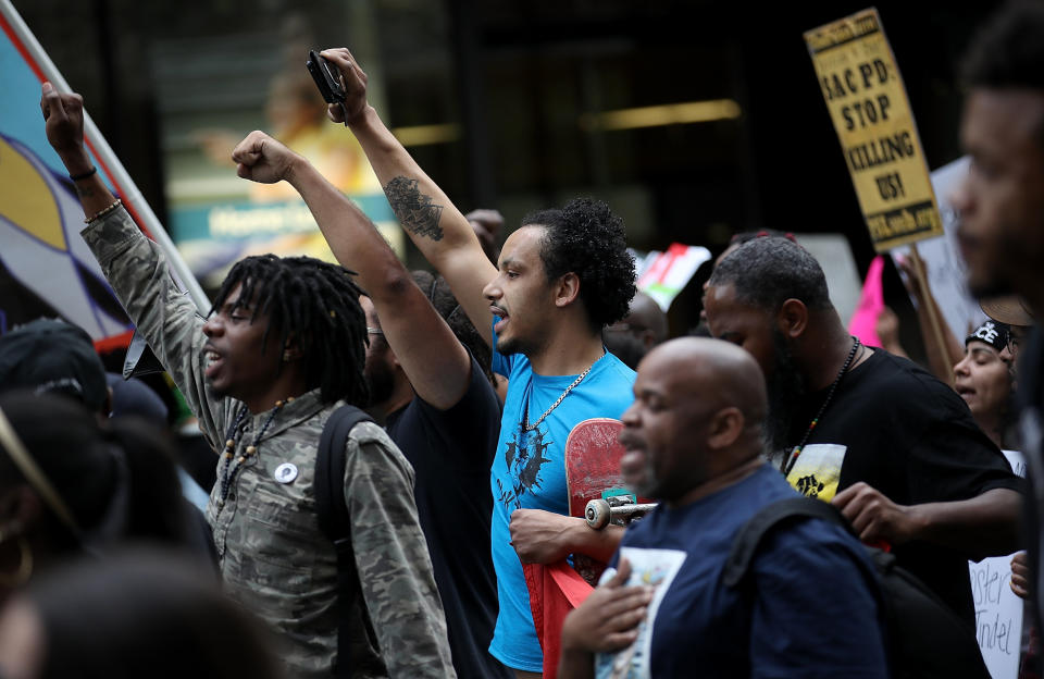 Black Lives Matter protesters took to the streets.