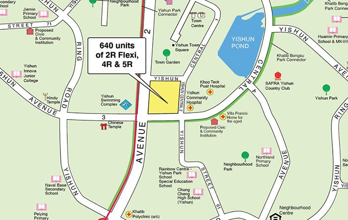 The Yishun May BTO launch consists of 640 2-room flexi, 4-room and 5-room flats.