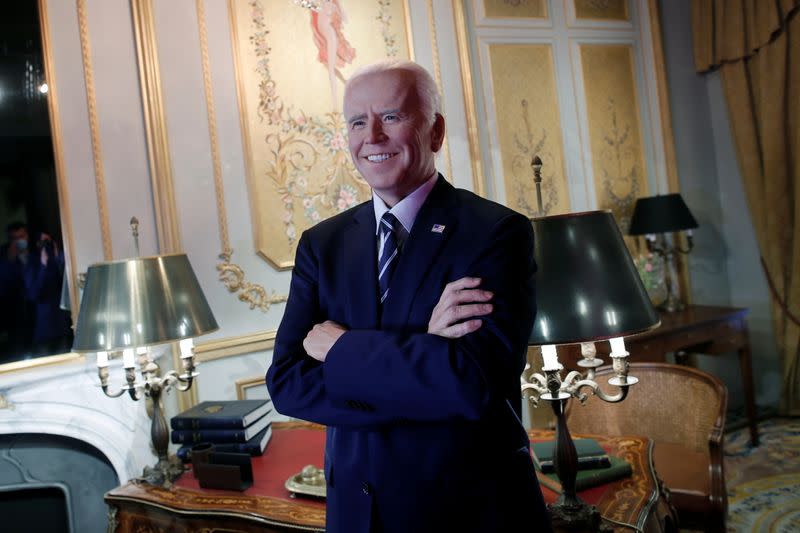 Grevin museum unveils wax figure of US President Joe Biden ahead of reopening in Paris