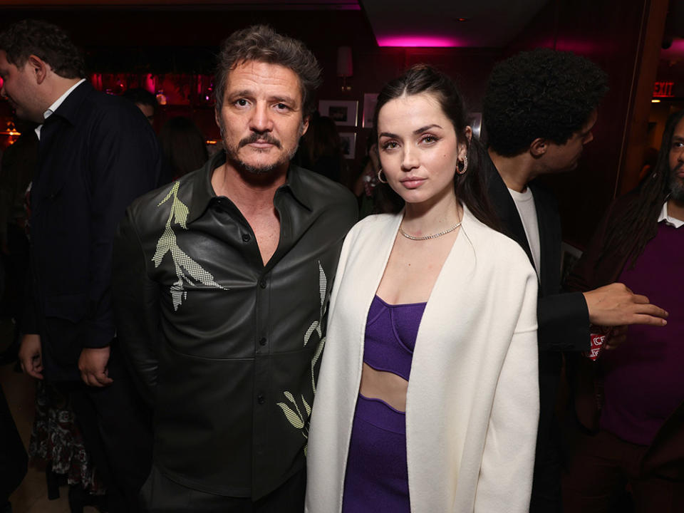 (L-R) Pedro Pascal and Ana de Armas attend the The CAA Pre-Oscar Party at Sunset Tower Hotel on March 10, 2023 in Los Angeles, California.