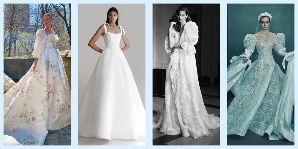 Photo credit: Monique Lhuillier / Prabal Gurung / Viktor & Rolf Mariage / Reem Acra